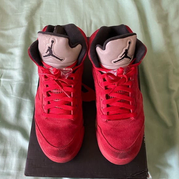 Jordan 5 Red Suede - Picture 3 of 8